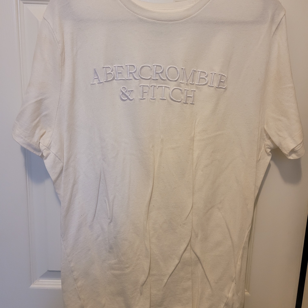 Abercrombie & Fitch Cream Logo Tee